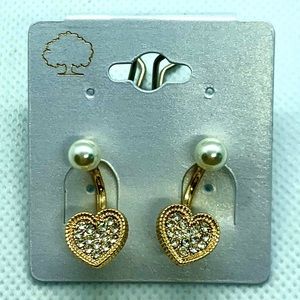 Crystal Pave’ Front Back Earrings